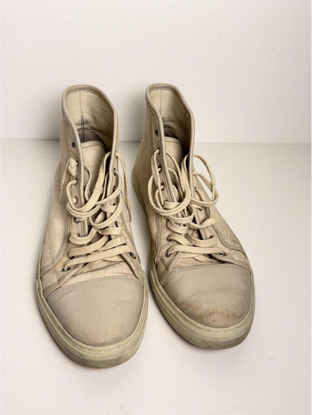 Gucci GG Monogram Canvas High Top Sneakers Beige/Ebony SZ 11 - Picture 3 of 6